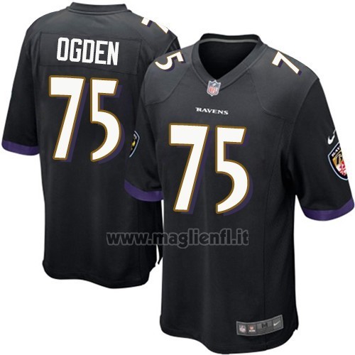 Maglia NFL Game Baltimore Ravens Ogden Nero